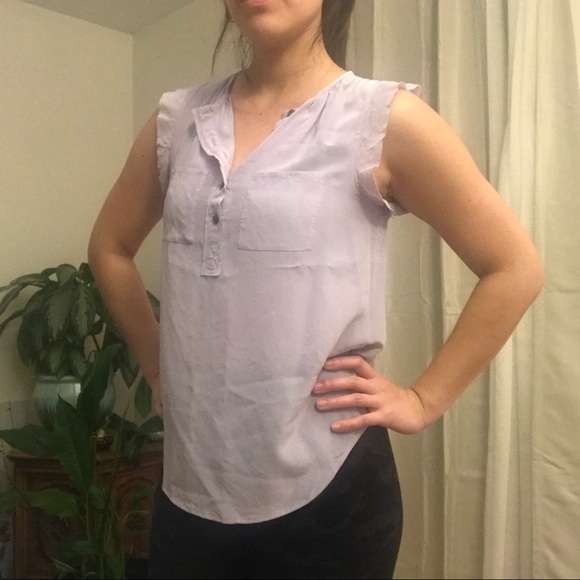 Madewell Tops - Madewell Broadway & Broome Silk Flutter Sleeve Top